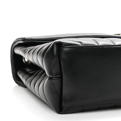 Saint Laurent Calfskin Y Quilted Monogram Medium Loulou Chain Satchel Black 10 of 12