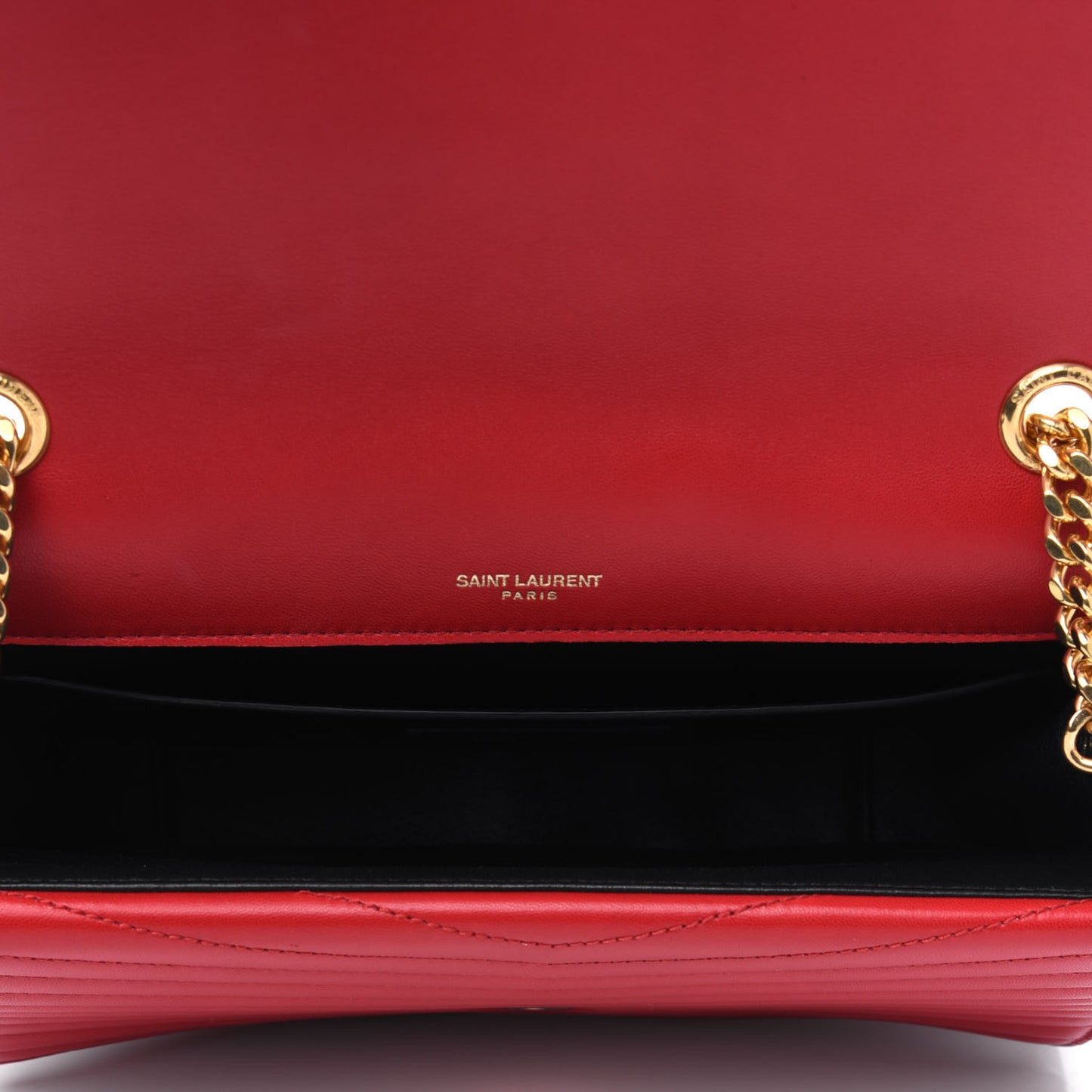 Lambskin Matelasse Chevron Monogram Medium Sulpice Bag Red