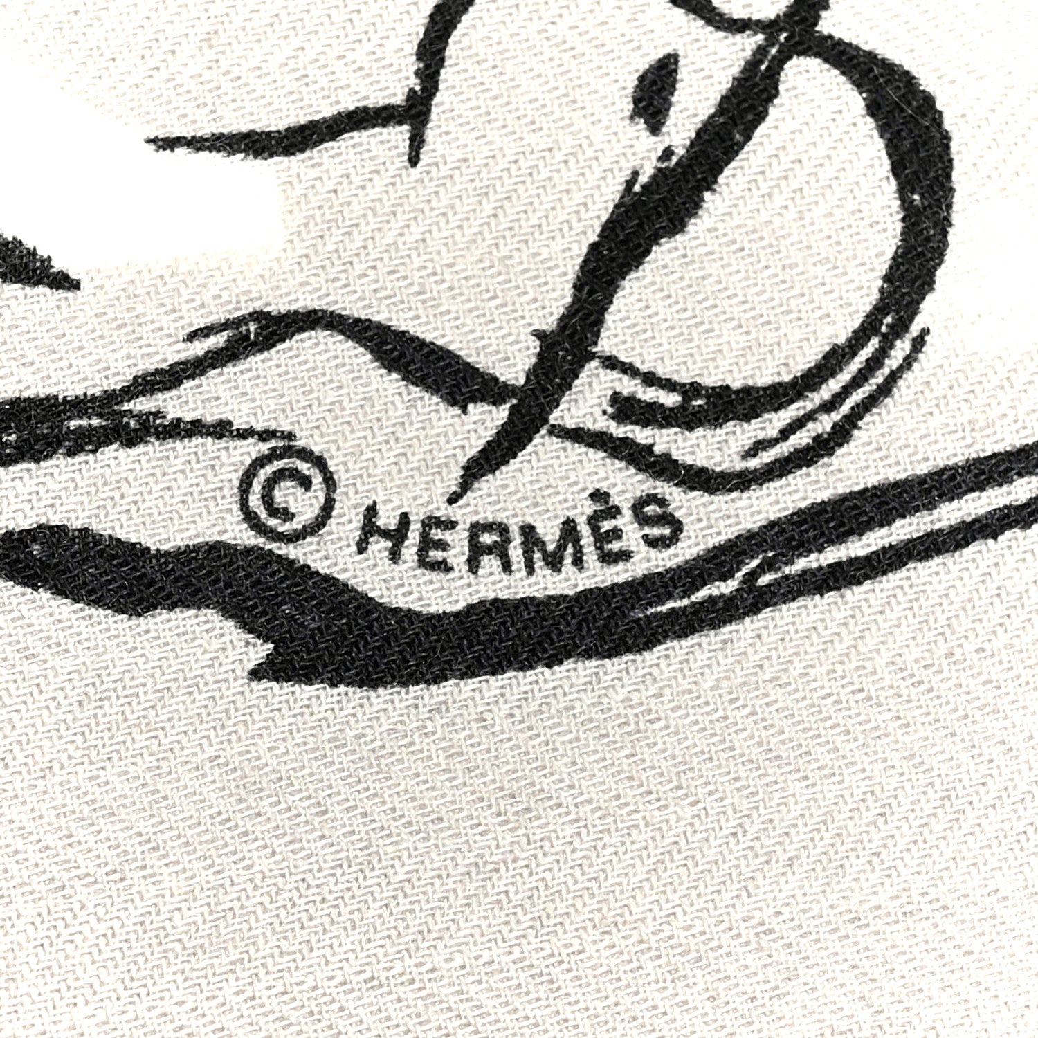 Hermes Cashmere Silk Paddock Shawl 140 Gris Fonce 4 of 5