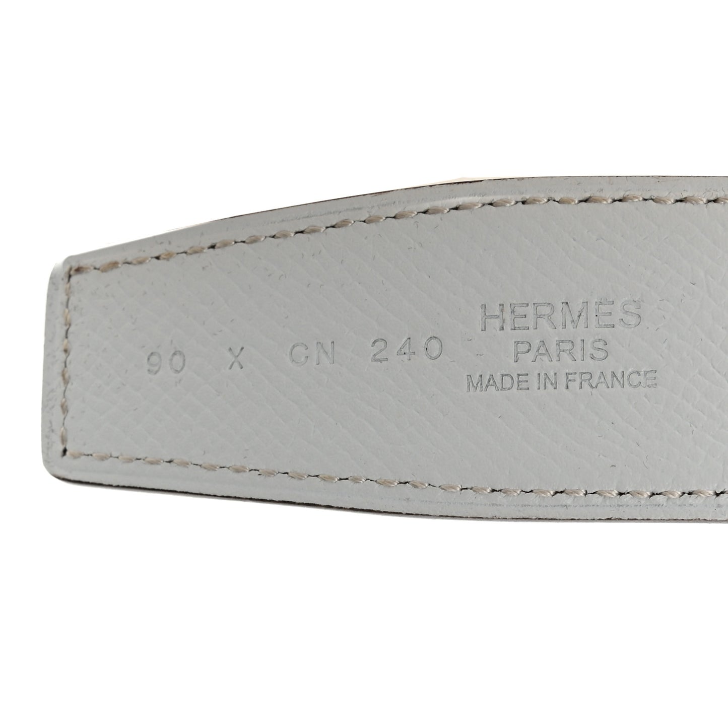 Swift Epsom 32mm Au Carre H Belt 90 36 Craie White