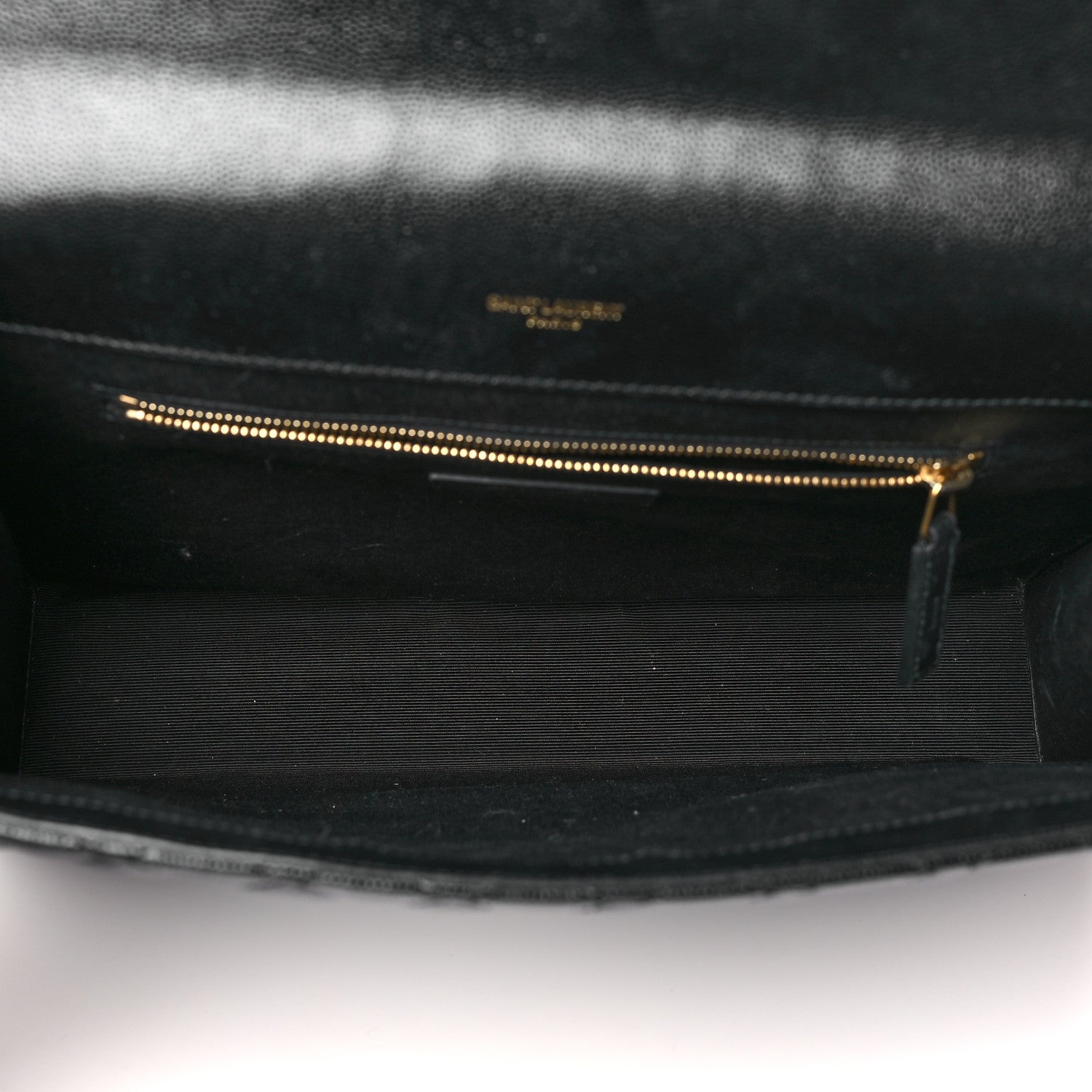 Saint Laurent Grain De Poudre Textured Mixed Matelasse Large Triquilt Monogram Satchel Black 5 of 10