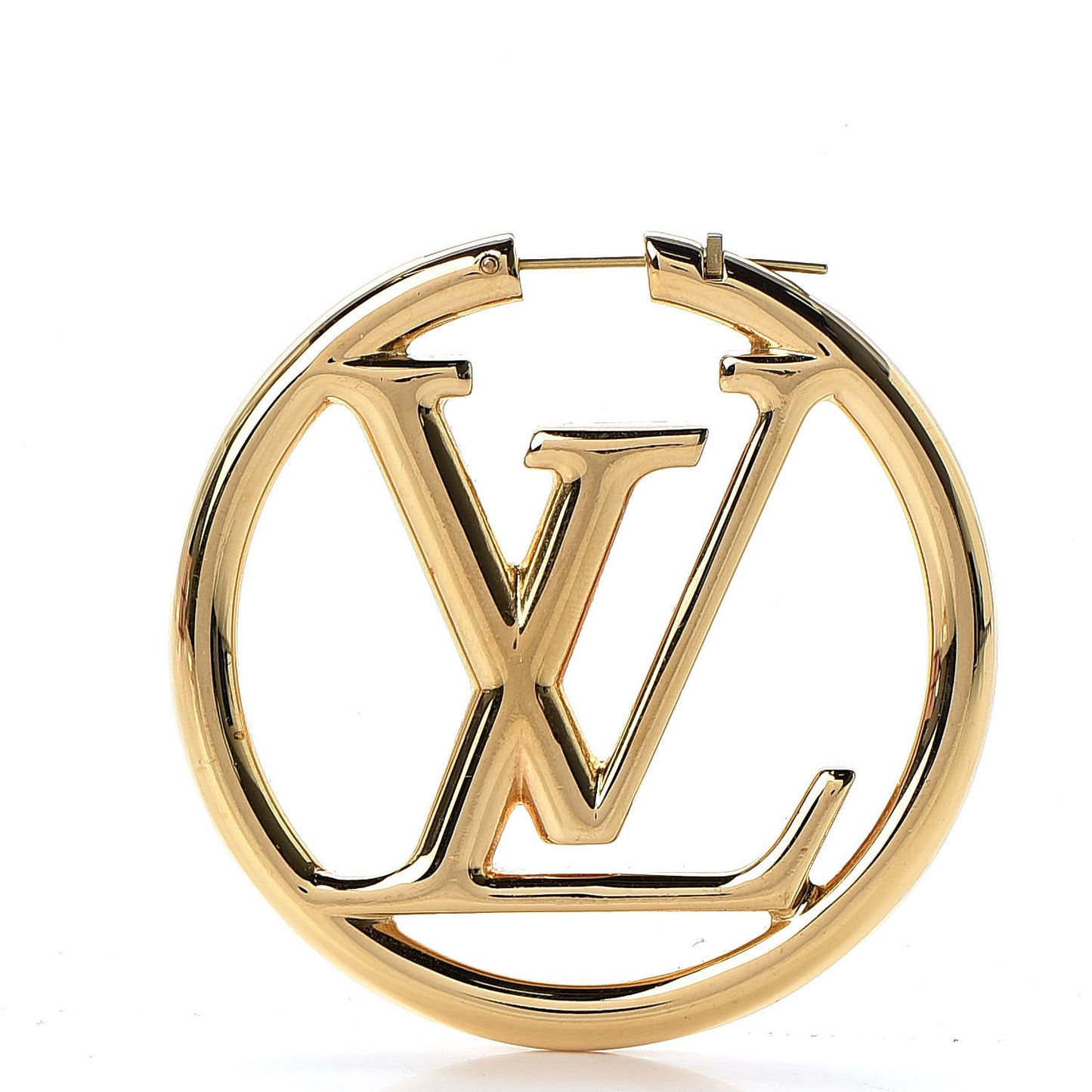 Metal Louise Hoop Earrings Gold