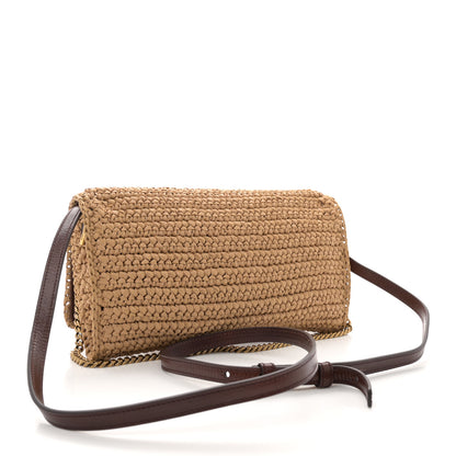 Saint Laurent Raffia Monogram Tassel Kate 99 Dark Nude 2 of 11