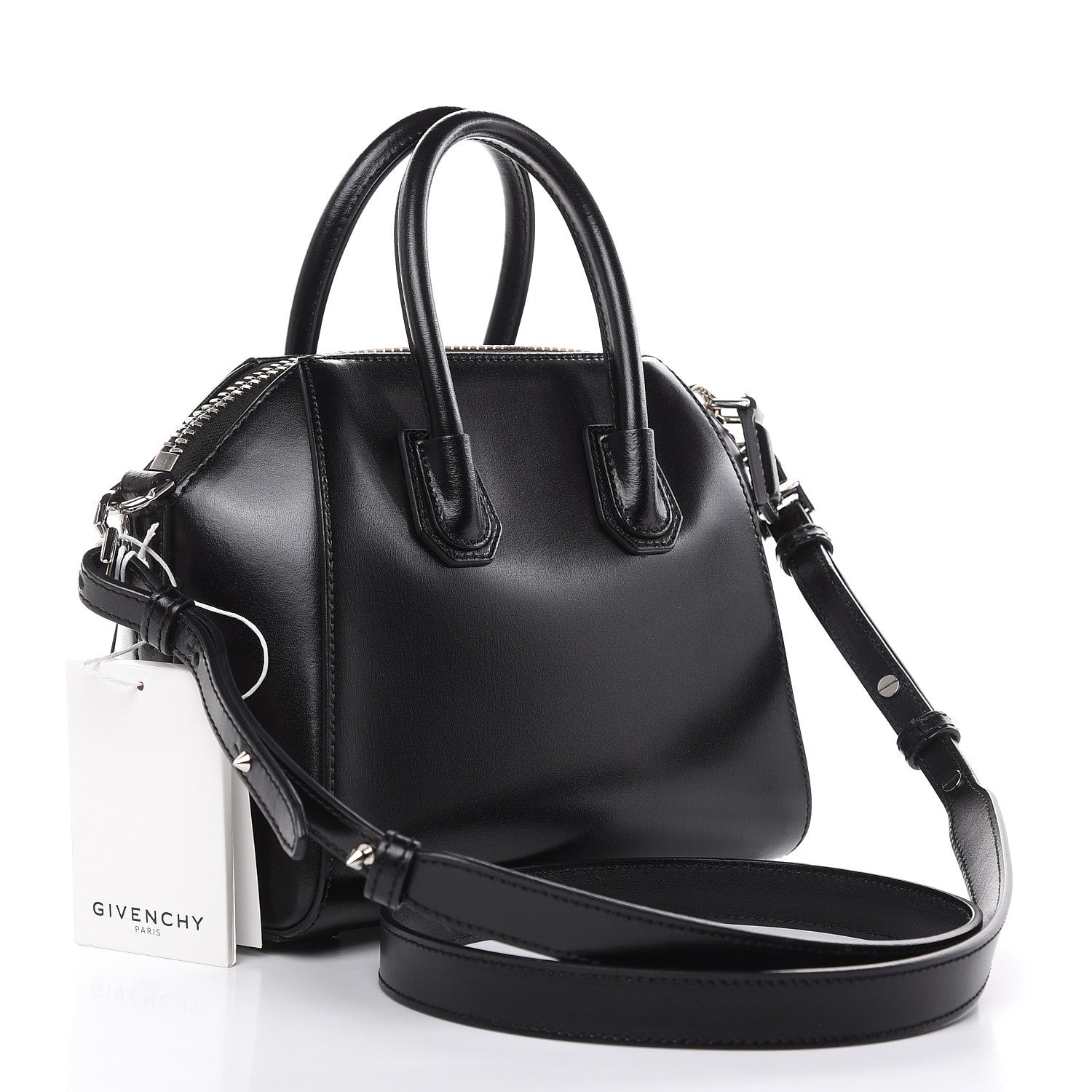 Givenchy Shiny Lord Calfskin Mini Antigona Black 3 of 9