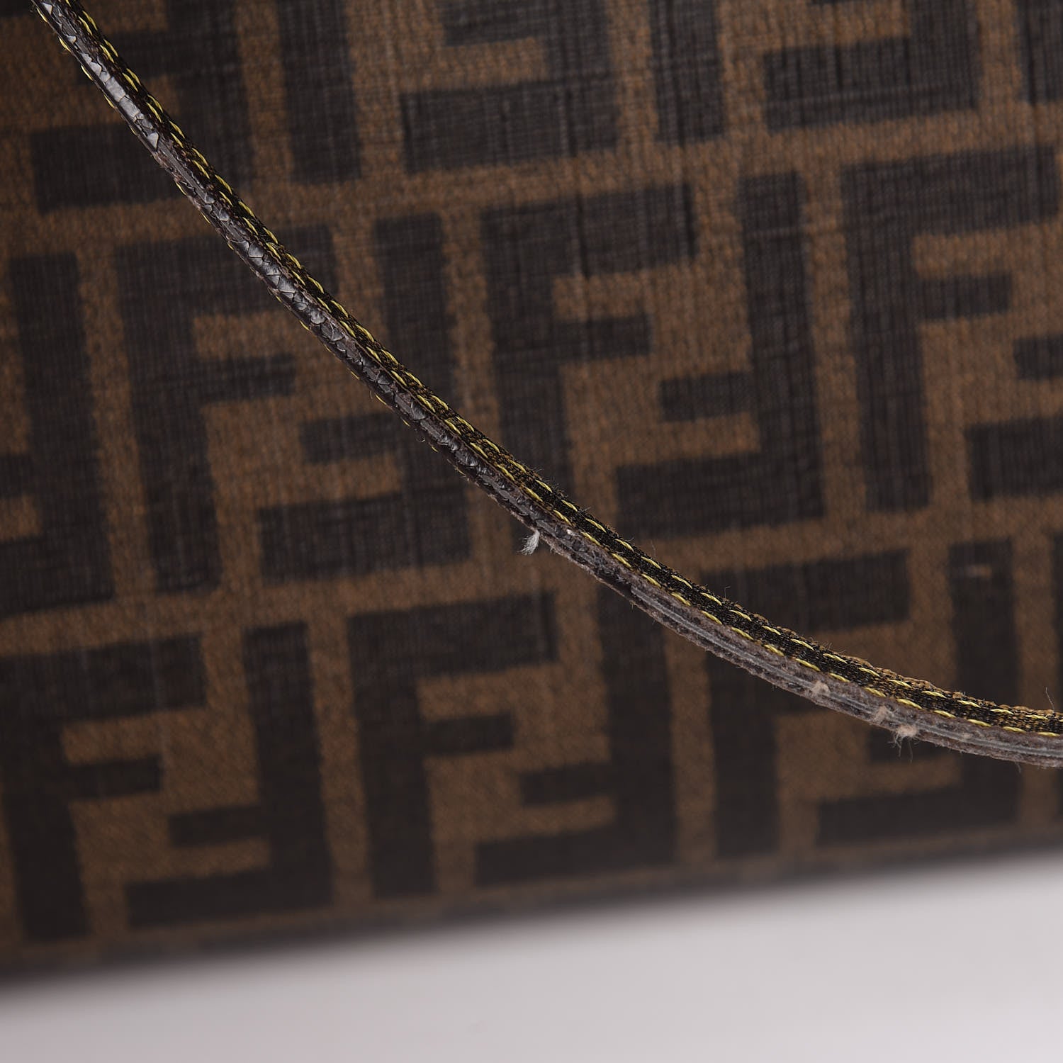 Fendi Zucca Spalmati Medium Roll Tote Tobacco Giallo 19 of 25