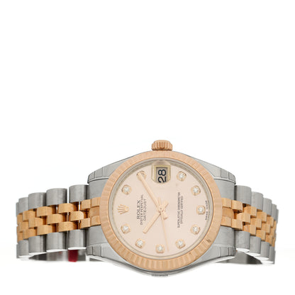 Rolex Stainless Steel 18K Everose Gold Diamond 31mm Oyster Perpetual Datejust Watch Pink 178271 2 of 5
