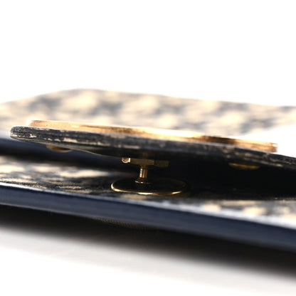 Christian Dior Monogram Flap Clutch Navy Blue 9 of 9