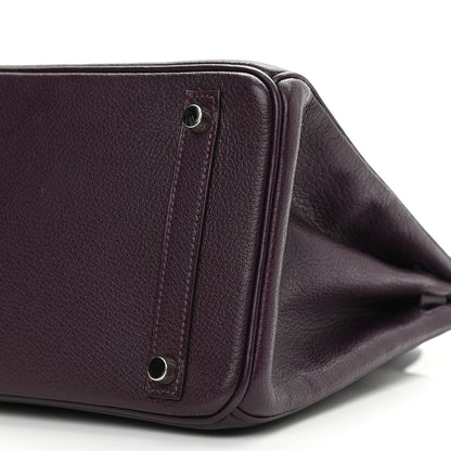 Hermes Chevre Mysore Birkin 30 Raisin 10 of 15