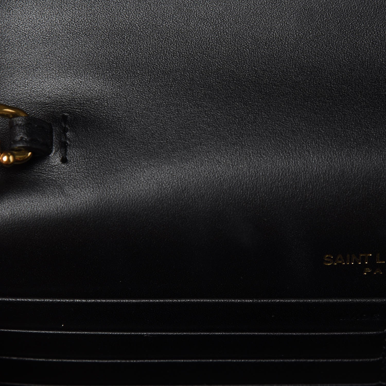 Saint Laurent Smooth Calfskin Classic Monogram Kate Tassel Chain Wallet Black 8 of 13