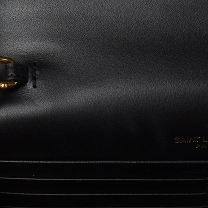 Saint Laurent Smooth Calfskin Classic Monogram Kate Tassel Chain Wallet Black 8 of 13