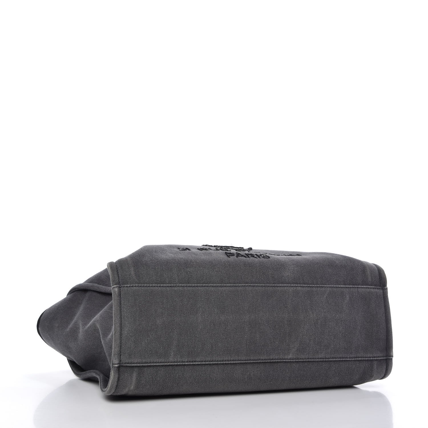 Chanel Canvas Sequin Large Deauville Tote Charcoal 4 of 10