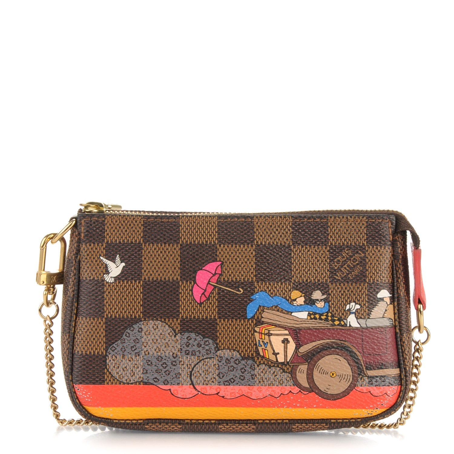 Louis Vuitton Damier Ebene 2015 Christmas Animation Mini Pochette Accessories 1 of 7