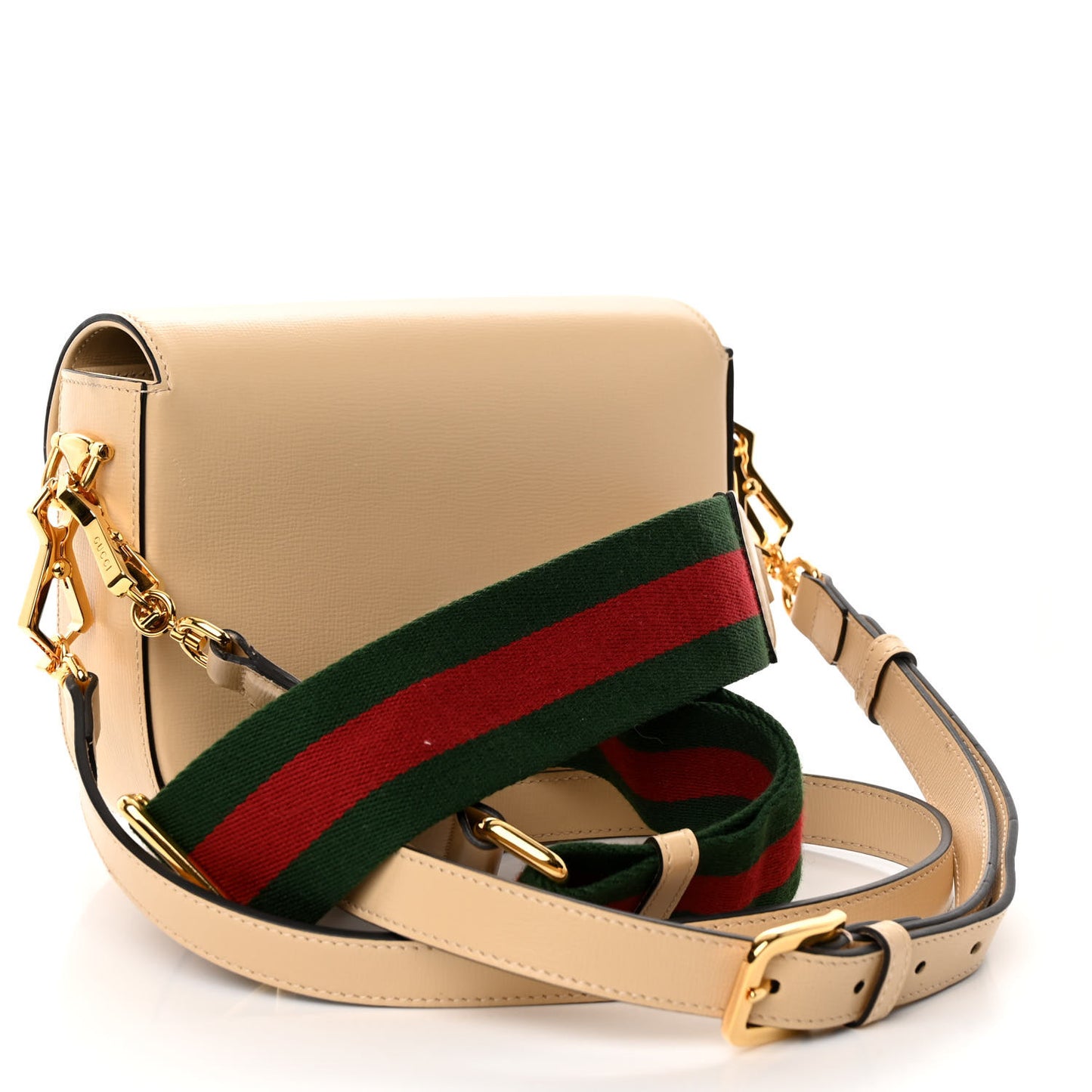 Azalea Calfskin Web Mini Horsebit 1955 Shoulder Bag Bubble Tea