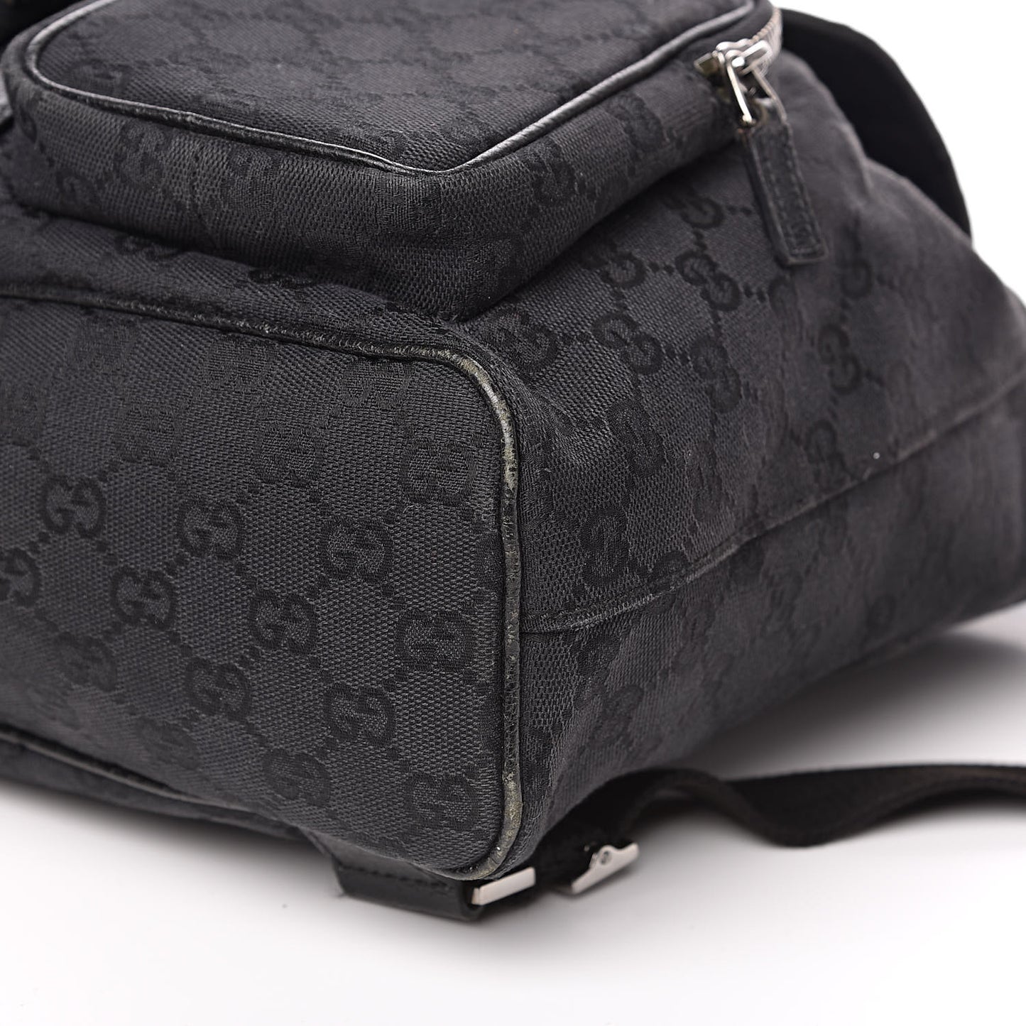 GG Monogram Single Buckle Backpack Black