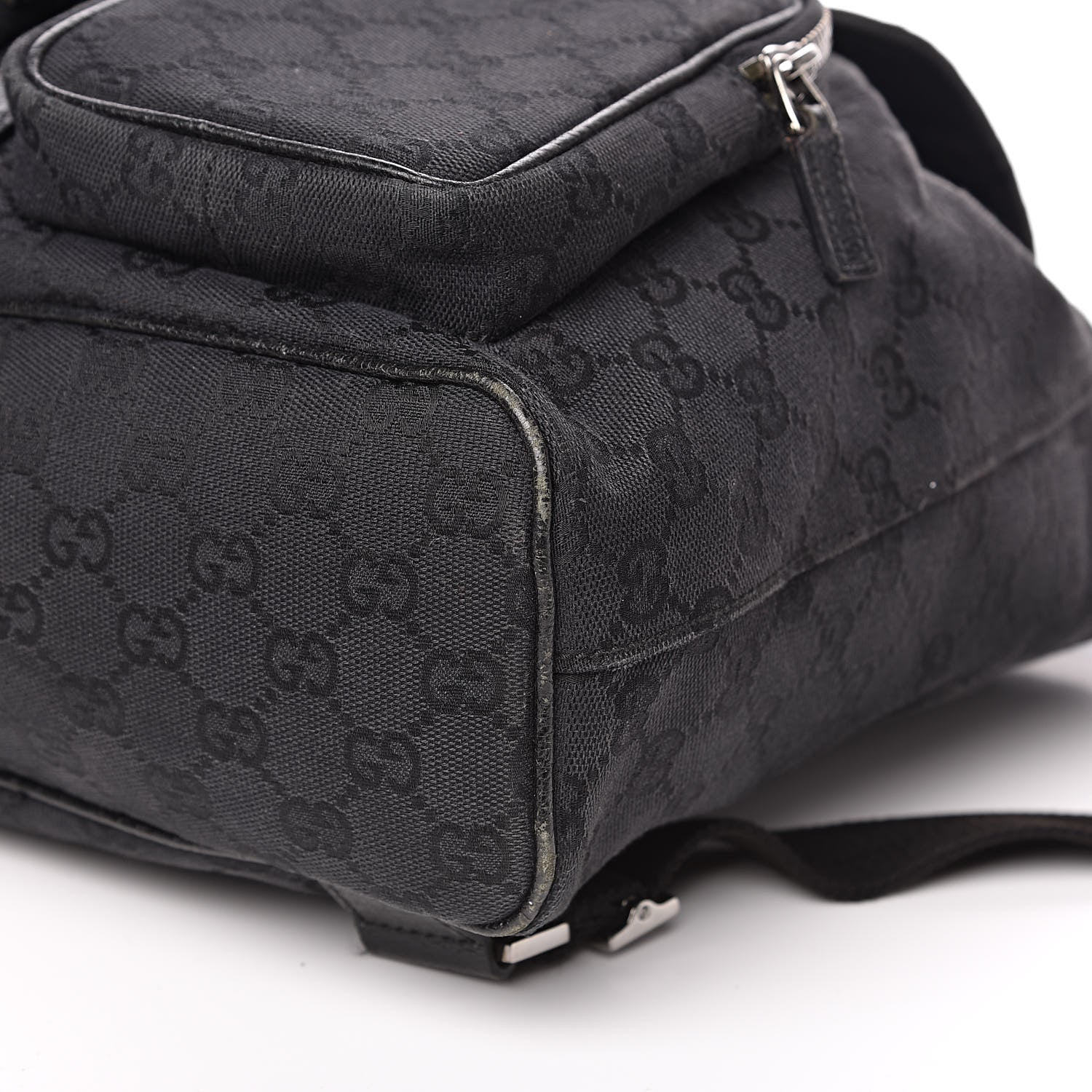 Gucci GG Monogram Single Buckle Backpack Black 11 of 14
