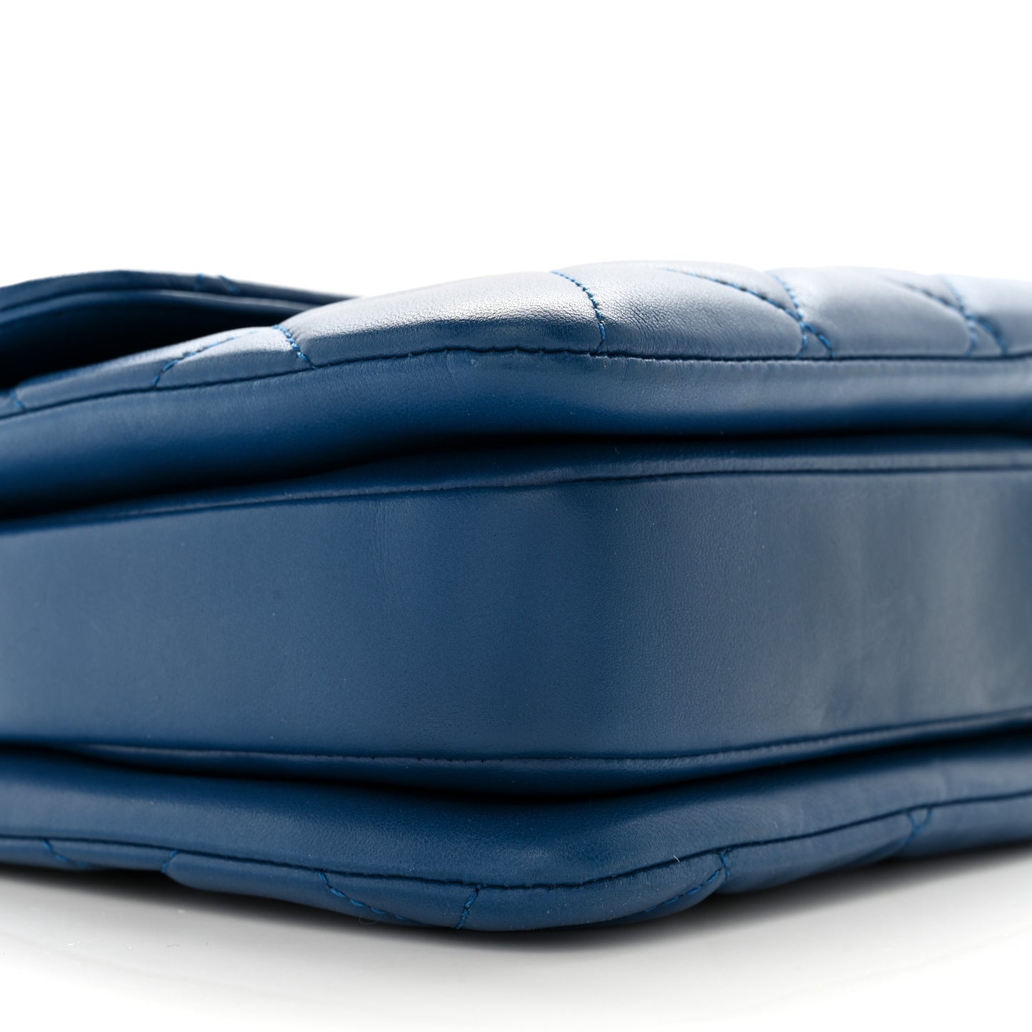 Lambskin Quilted Small Trendy CC Flap Dual Handle Bag Blue