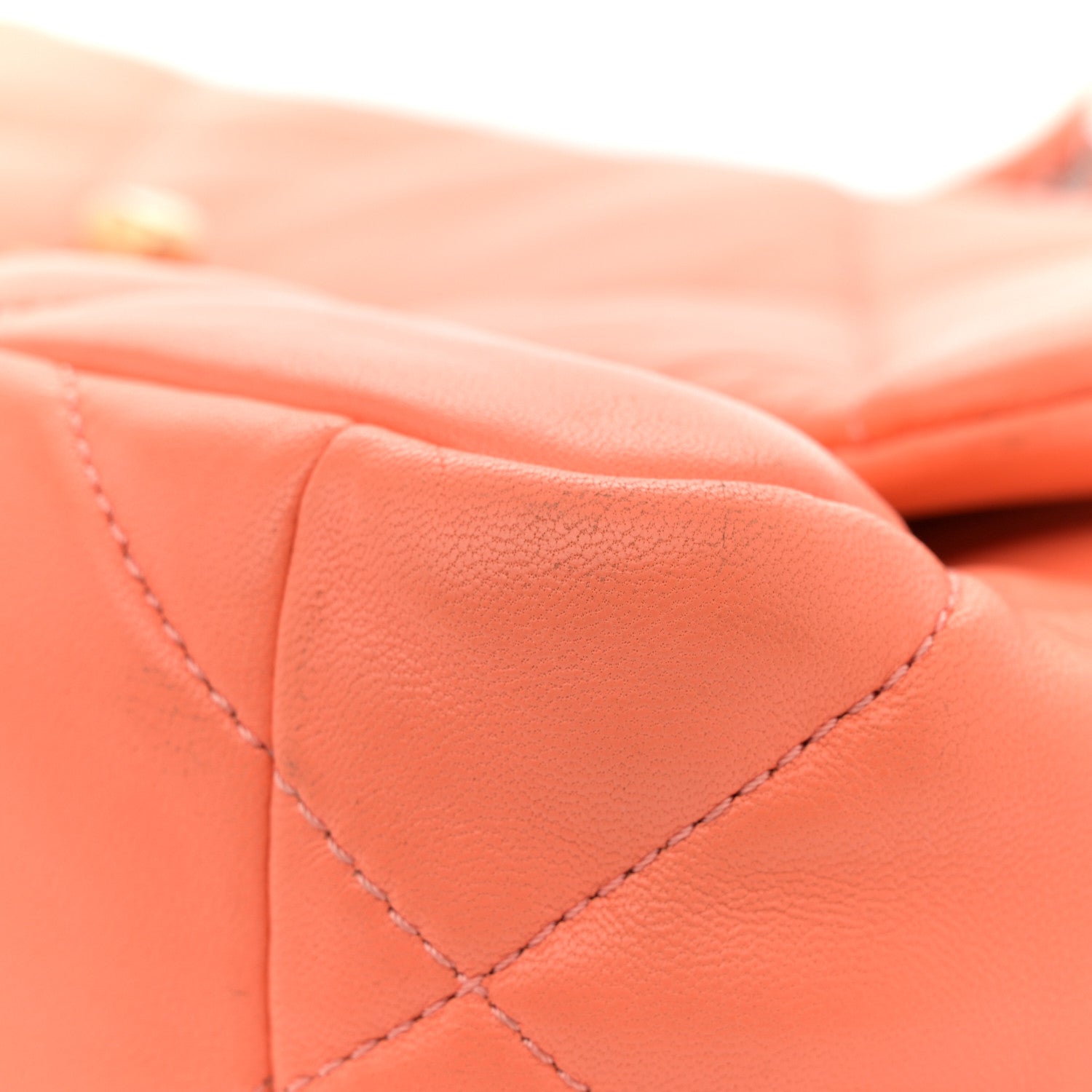 Chanel Lambskin Quilted Medium Chanel 19 Flap Orange 11 of 13