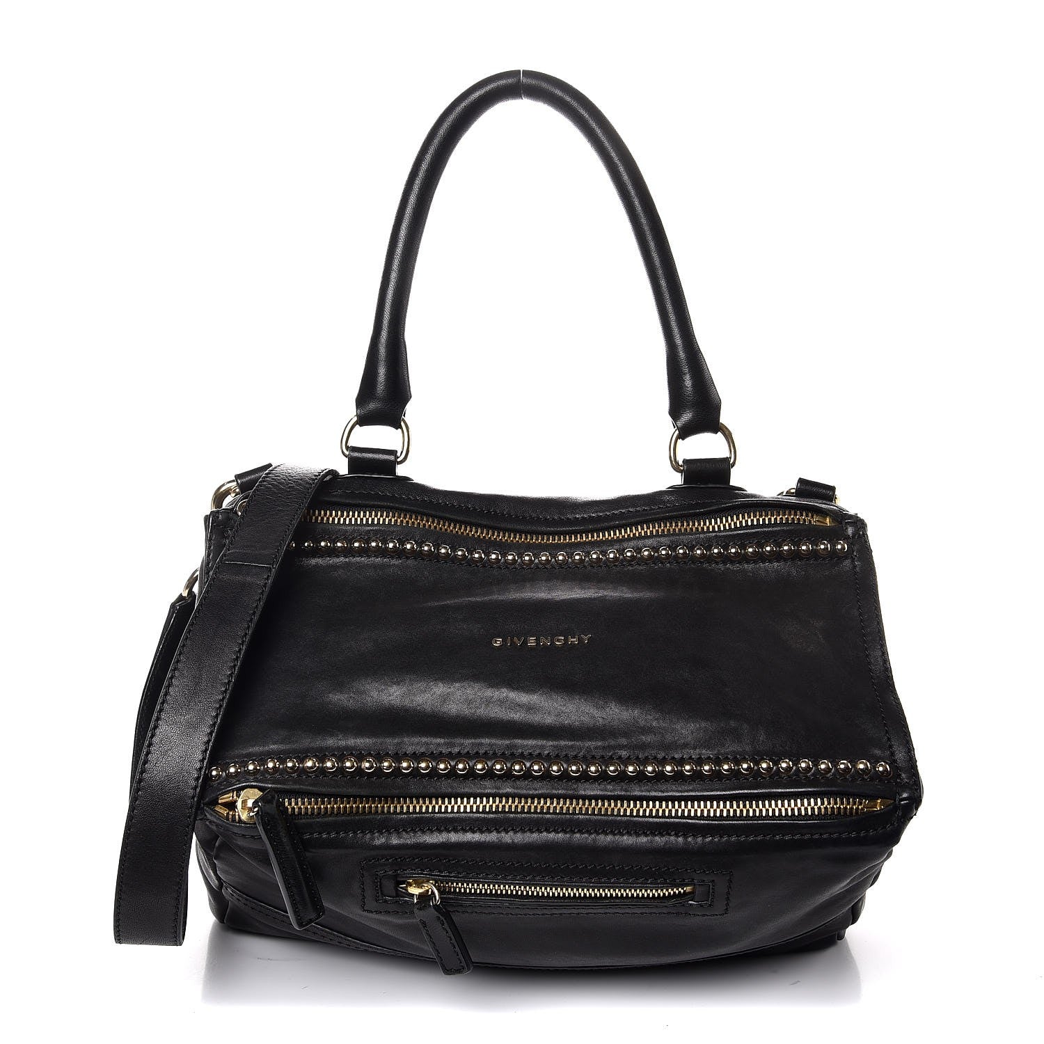 Givenchy Washed Lambskin Medium Studded Pandora Black 1 of 8