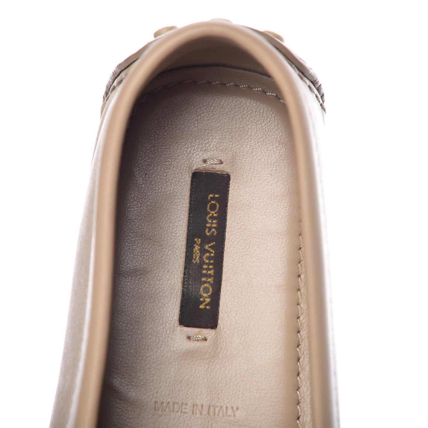 Calfskin Loafers 41 Beige White