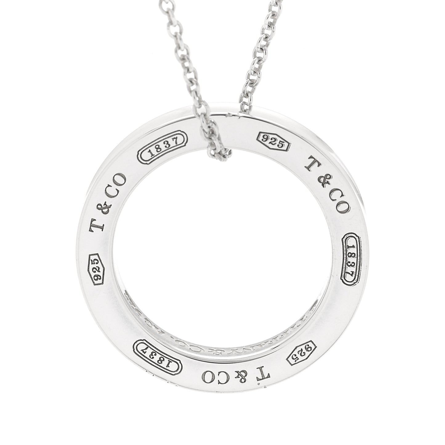 Sterling Silver 1837 Circle Pendant Necklace
