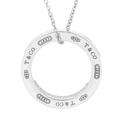 Tiffany Sterling Silver 1837 Circle Pendant Necklace 4 of 6