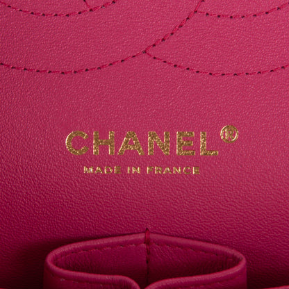 Chanel Lambskin Quilted Jumbo Double Flap Fuchsia 6 of 7