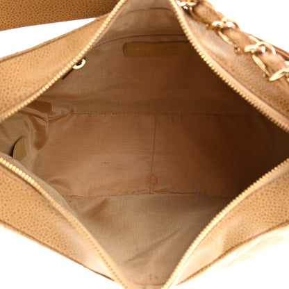 Chanel Caviar Quilted Timeless CC Shoulder Bag Beige 5 of 13