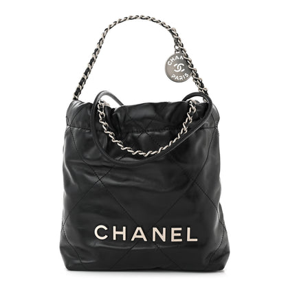 Chanel Shiny Calfskin Quilted Mini Chanel 22 Black 1 of 10