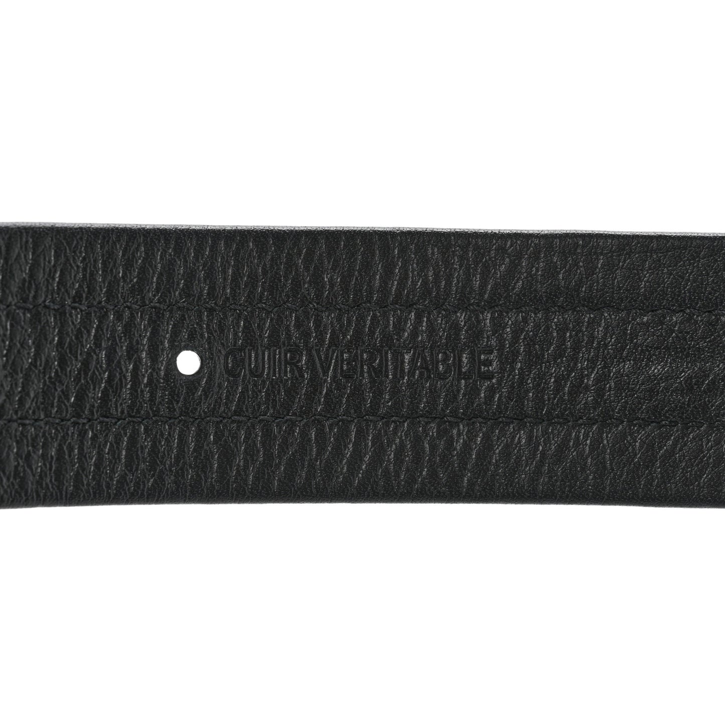 Calfskin Lambskin Zipper Chain CC Belt 65 26 Black