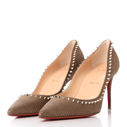 Christian Louboutin Nubuck Zarli Lame Anjalina 85 Pumps 38.5 Terracotta 7 of 16