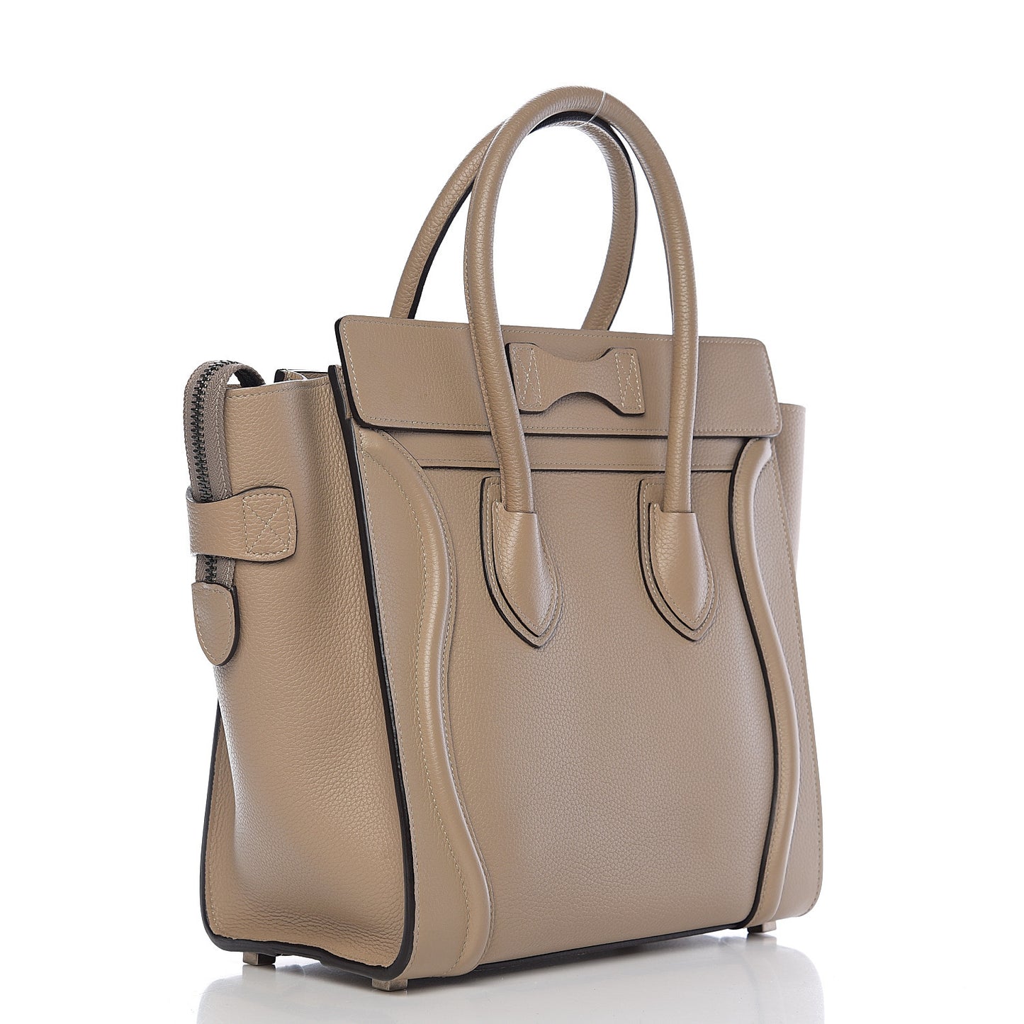 Drummed Calfskin Micro Luggage Dune