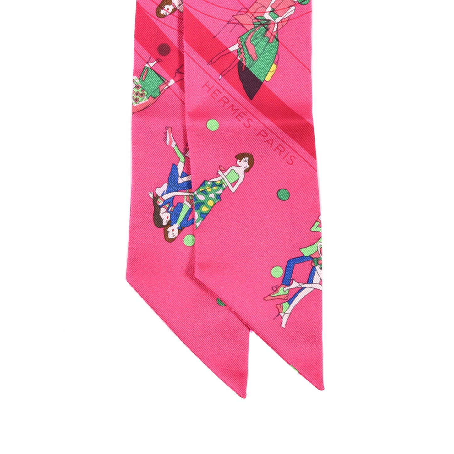 Silk Ex-Libris Les Parisie Twilly Rose Indien Vert Bleu