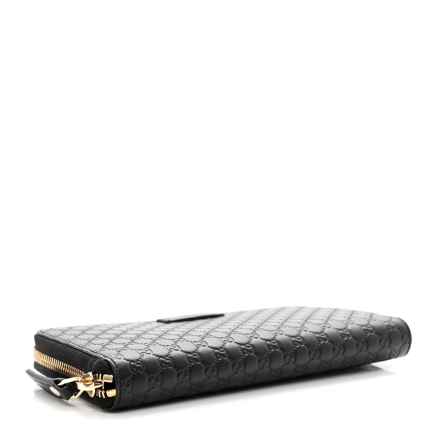 Guccissima Signature Zip Around Organizer Wallet Black