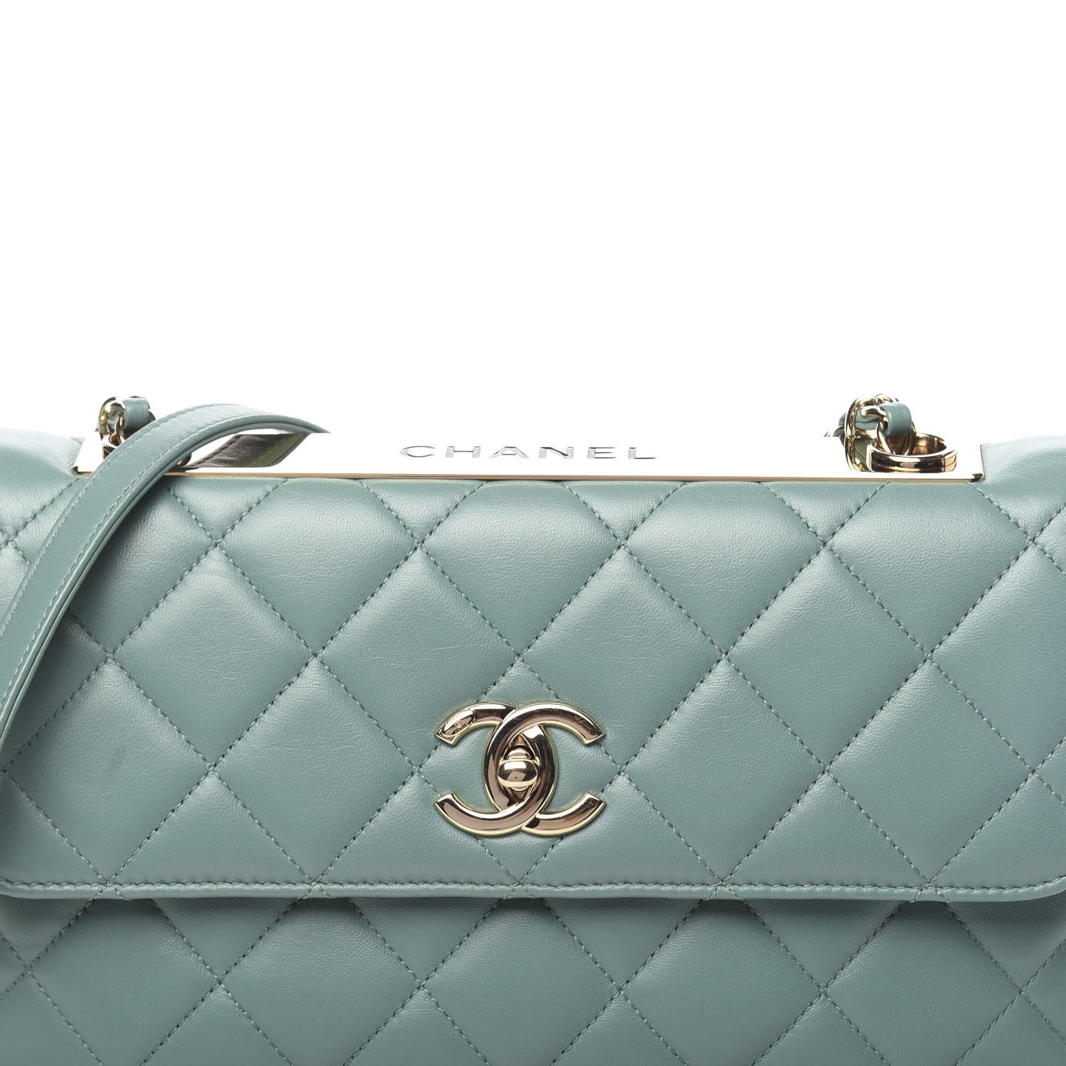 Chanel Lambskin Quilted Medium Trendy CC Flap Turquoise 11 of 12