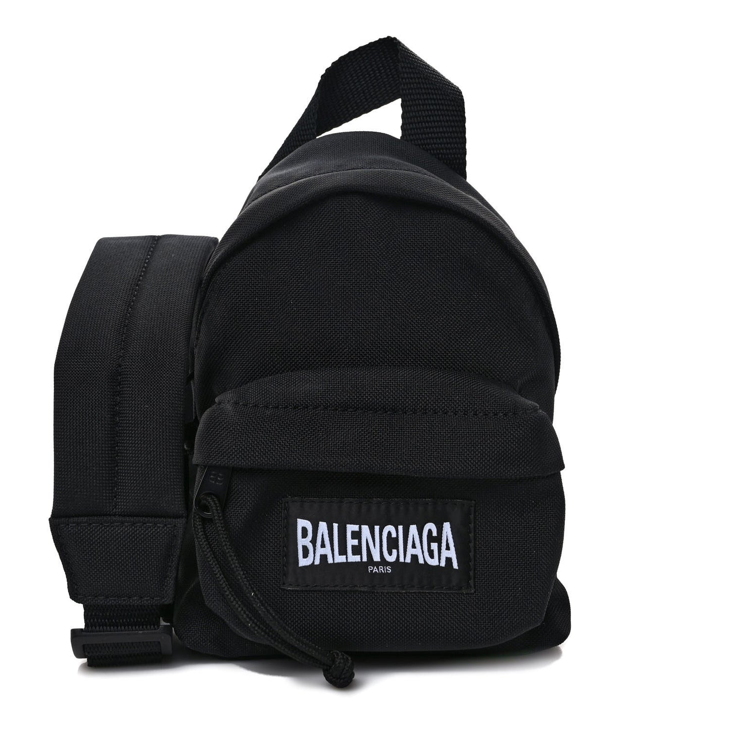 Recycled Casual Nylon Mini Oversized Backpack Black