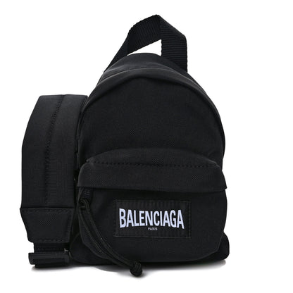Balenciaga Recycled Casual Nylon Mini Oversized Backpack Black 1 of 8