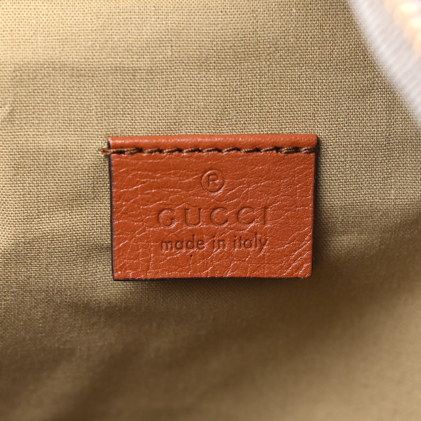 Vintage Canvas Web Belt Bag Sand Cuir