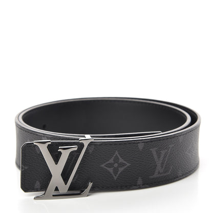 Louis Vuitton Monogram Eclipse Taigarama 40mm LV Initiales Reversible Belt 85 34 Black 1 of 4