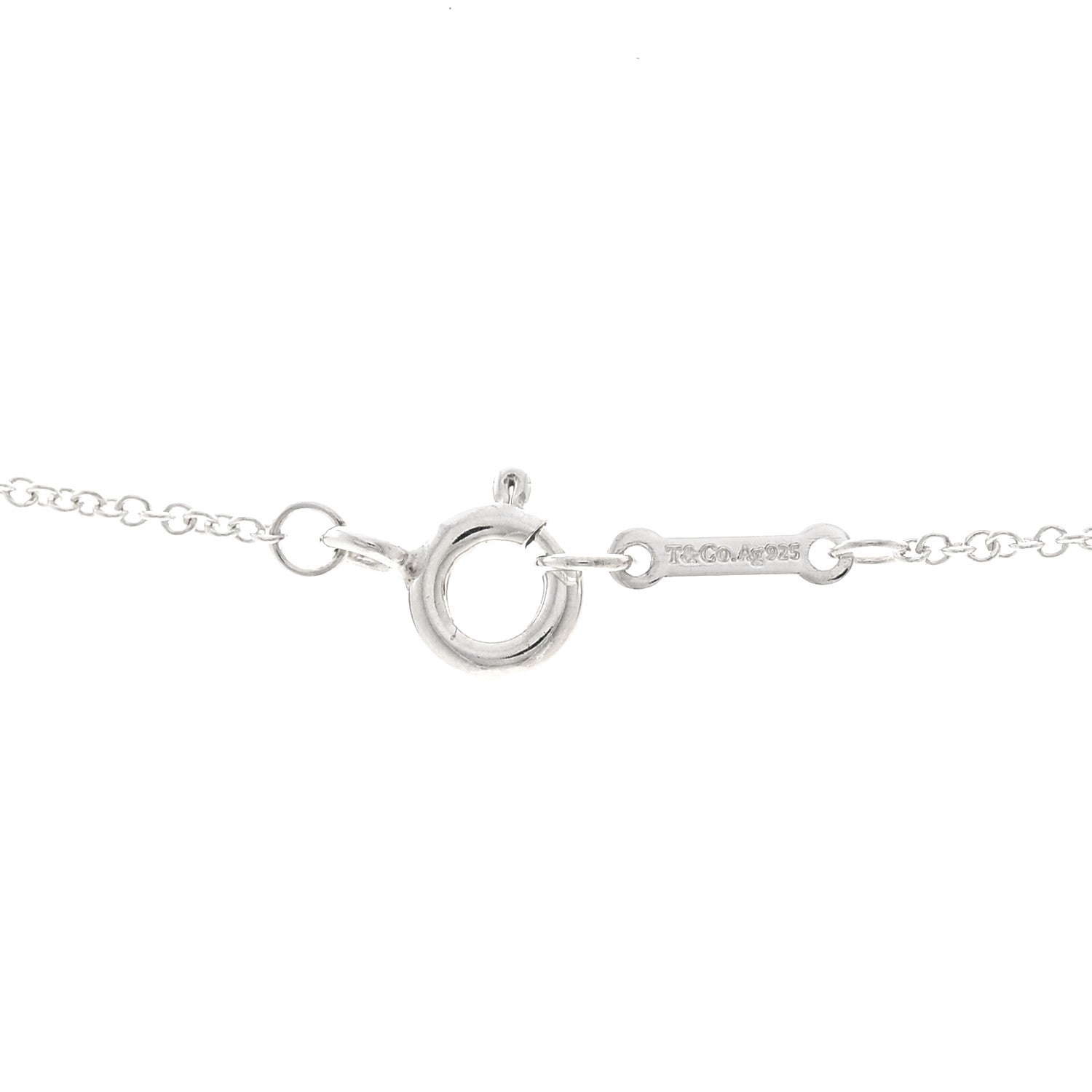 Tiffany Sterling Silver Paloma Picasso Olive Leaf Heart Pendant Necklace 4 of 5