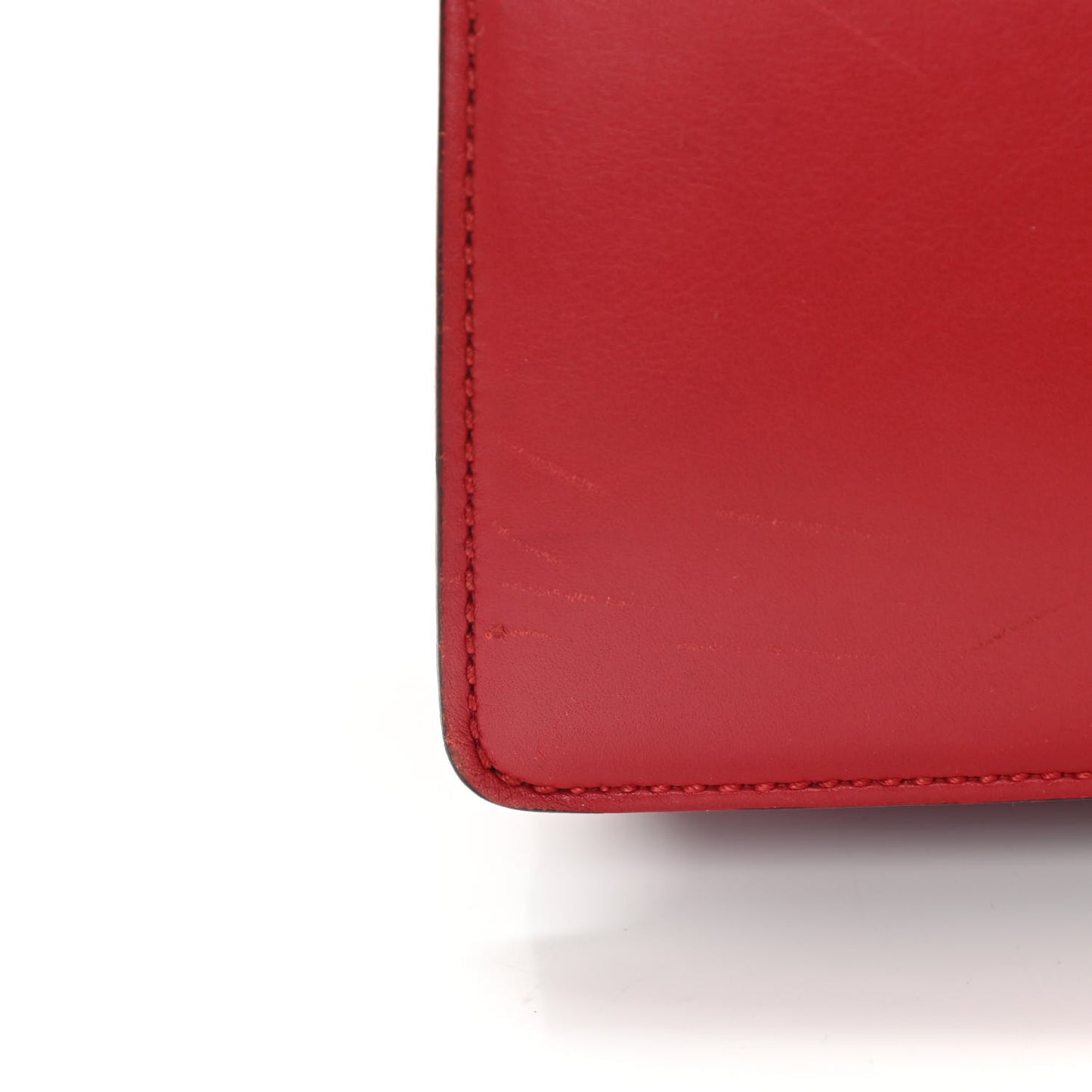 Calfskin Small Top Handle Bag Hibiscus Red New Rosette