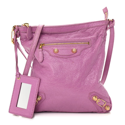 Balenciaga Agneau Giant 12 Gold Hardware Flat Crossbody Rose Berlingot 1 of 10