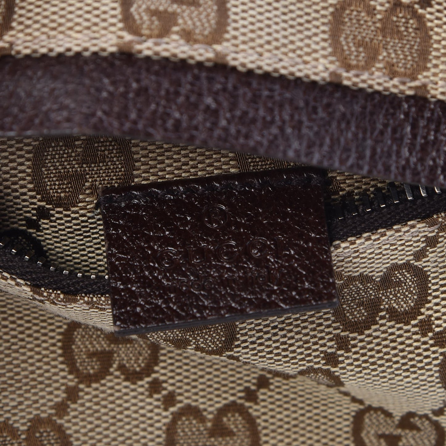 Monogram Web Belt Bag Dark Brown