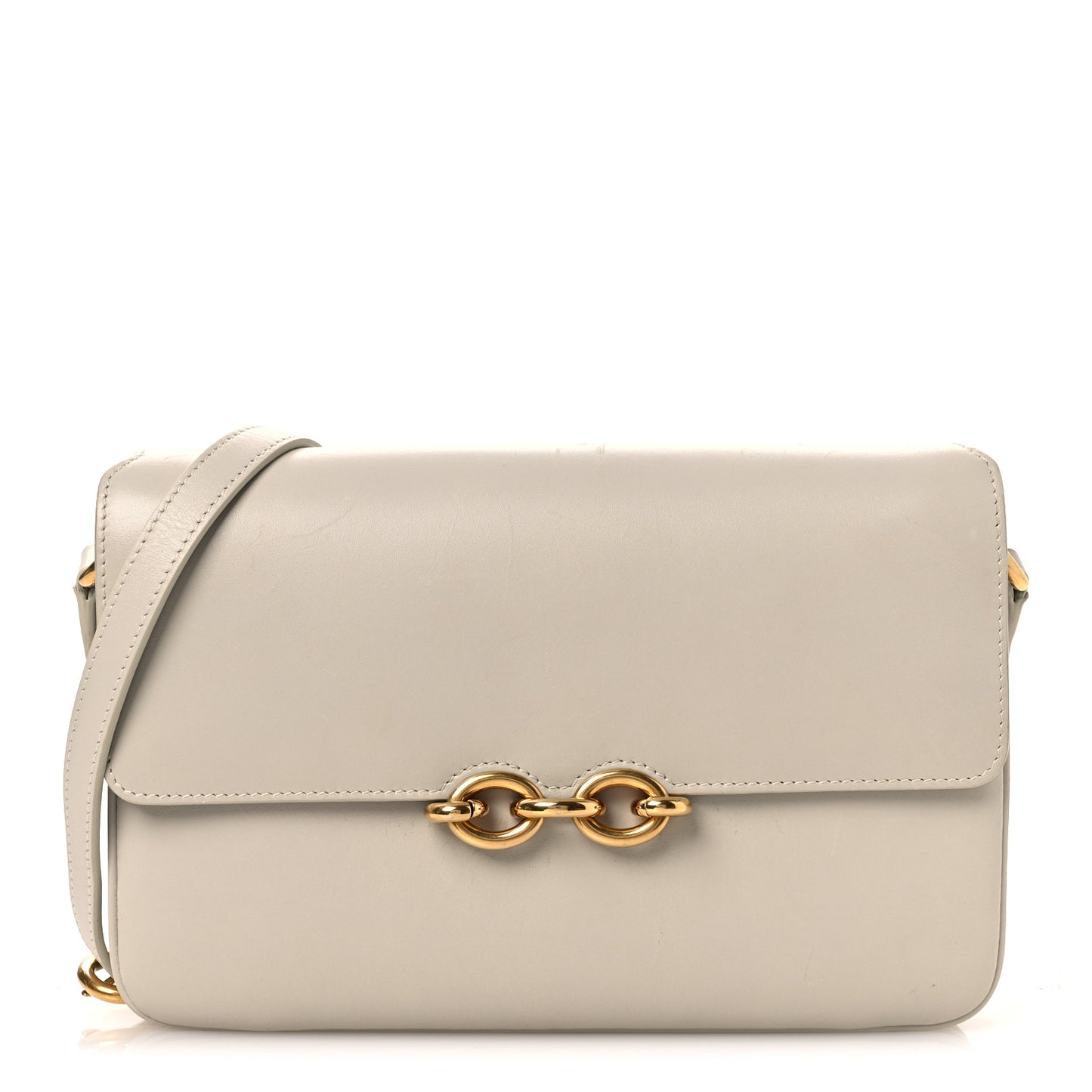 Smooth Calfskin Le Maillon Satchel Crema Soft