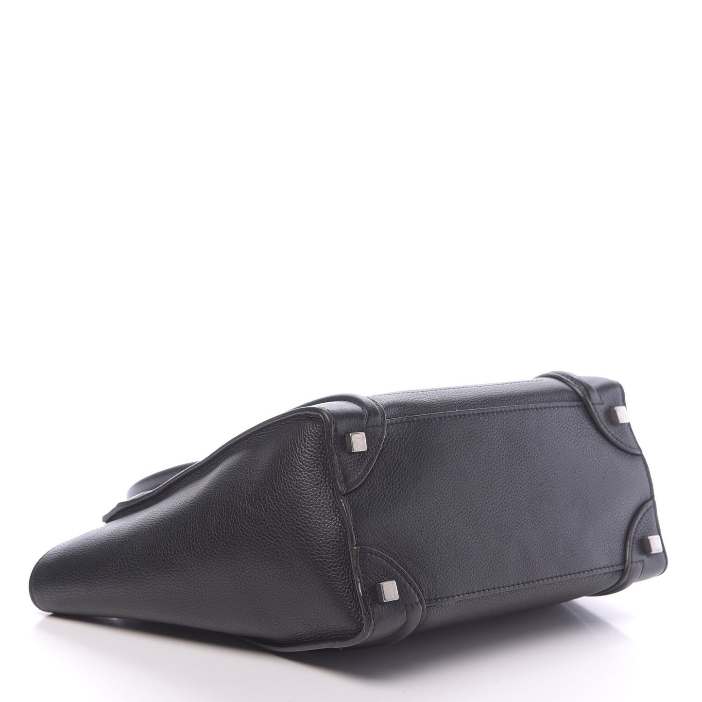Drummed Calfskin Micro Luggage Black