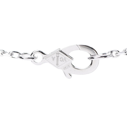 Van Cleef & Arpels 18K White Gold Diamond Vintage Alhambra Pendant Necklace 4 of 8