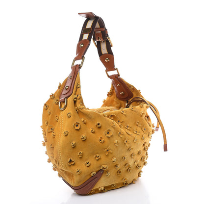 Louis Vuitton Suede Mahina Fleurs Onatah GM Maize 3 of 20