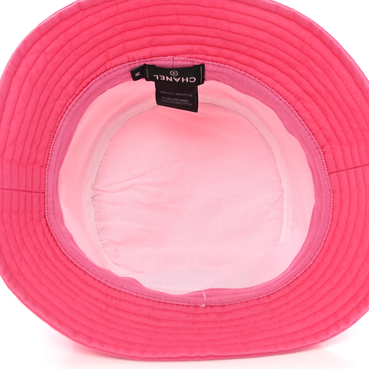 Chanel Canvas CC Bucket Hat M Fuchsia Orange 7 of 9