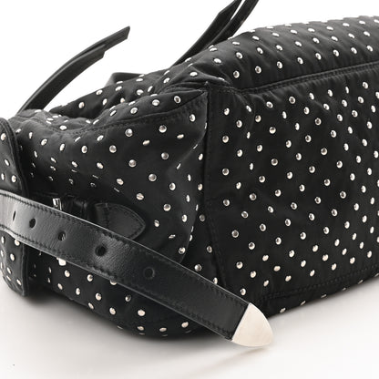 Prada Re-Nylon Studded Shoulder Bag Black 9 of 10