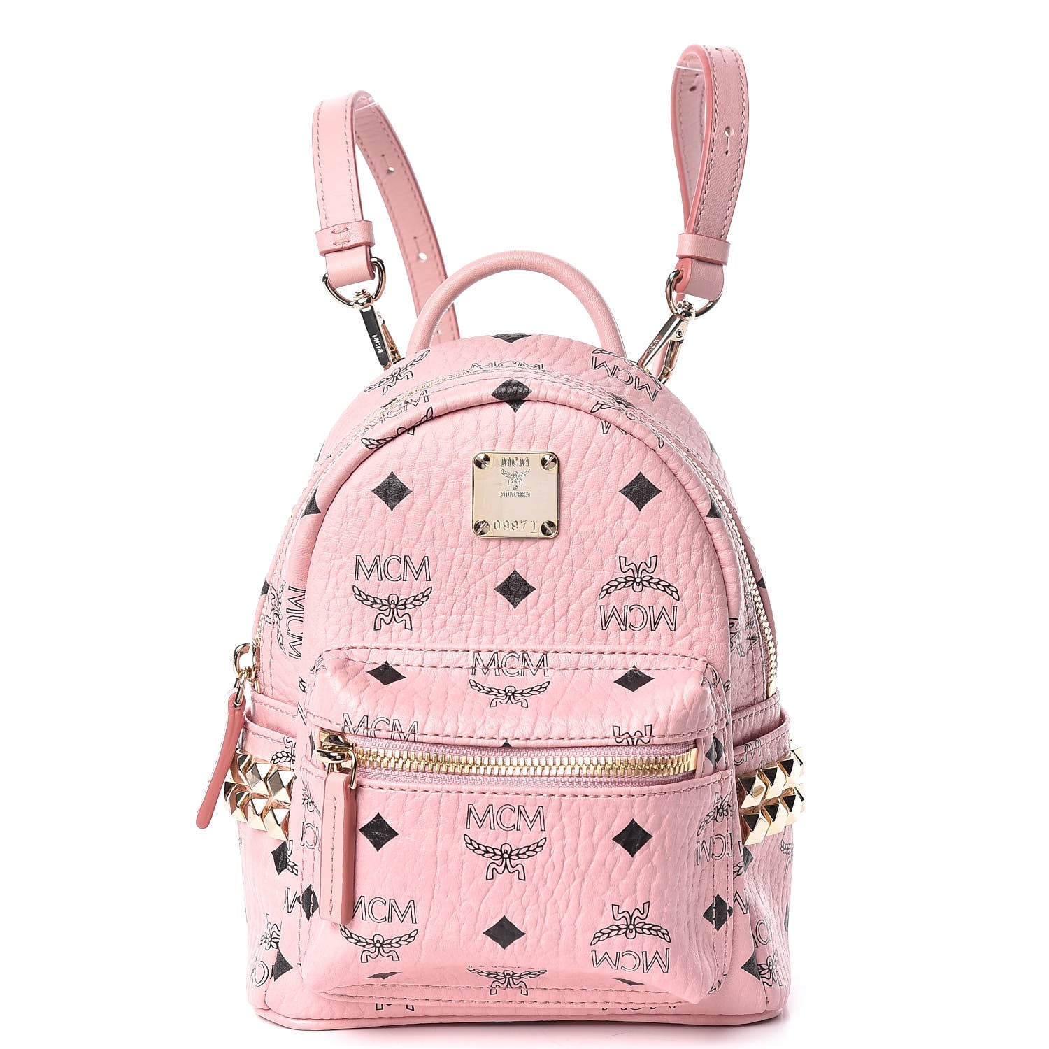MCM Visetos Side Stud X- Mini Stark Backpack Pink 1 of 9