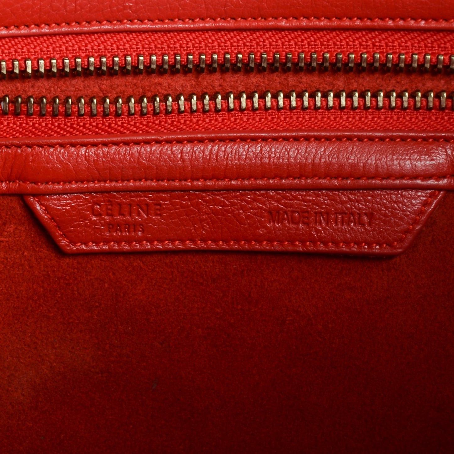 Baby Calfskin Mini Luggage Vermillion
